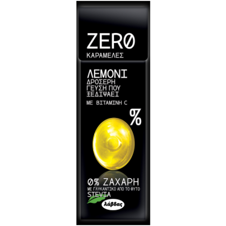 Λάβδας καραμέλες zero με γεύση λεμόνι 32gr