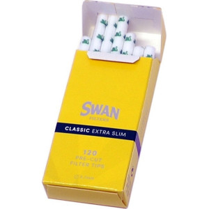 Swan φιλτράκια classic extra slim κίτρινο 5,7mm 120τεμ