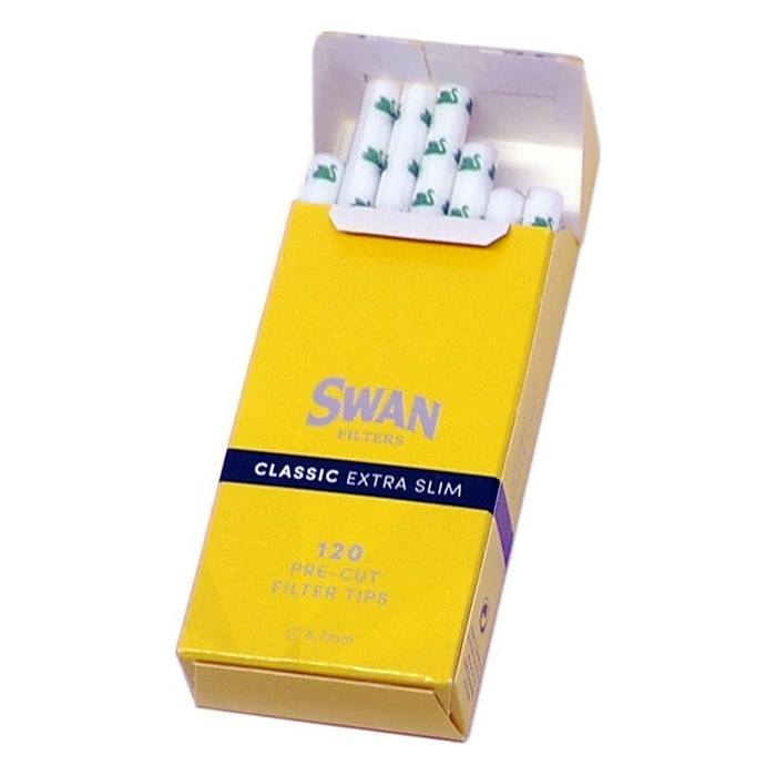 Swan φιλτράκια classic extra slim κίτρινο 5,7mm 120τεμ