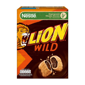 Nestle δημητριακά lion wild με σοκολάτα & καραμέλα 410gr