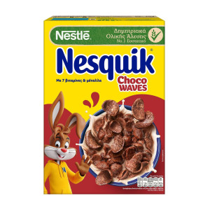 Nestle δημητριακά nesquik choco waves 375gr