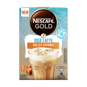 Nescafe gold iced latte στιγμιαίος καφές salted caramel 7x14,5gr Nescafe - 2