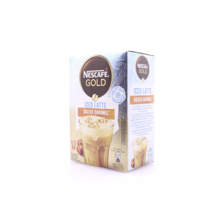 Nescafe gold iced latte στιγμιαίος καφές salted caramel 7x14,5gr