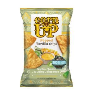 Corn up chips τορτίγιας με κασέρι και jalapeno 60gr