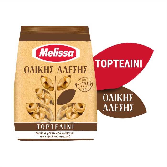 Melissa τορτελίνια ολικής άλεσης με τυρί 250gr