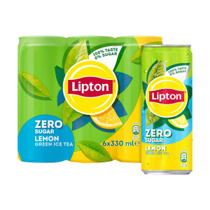 Lipton green ice tea λεμόνι χωρίς ζάχαρη 6x330ml