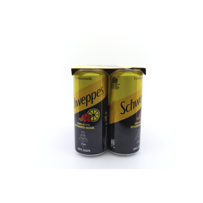 Schweppes αναψυκτικό λεμόνι με περγαμόντο & ιβίσκος χωρίς ζάχαρη 6x330ml