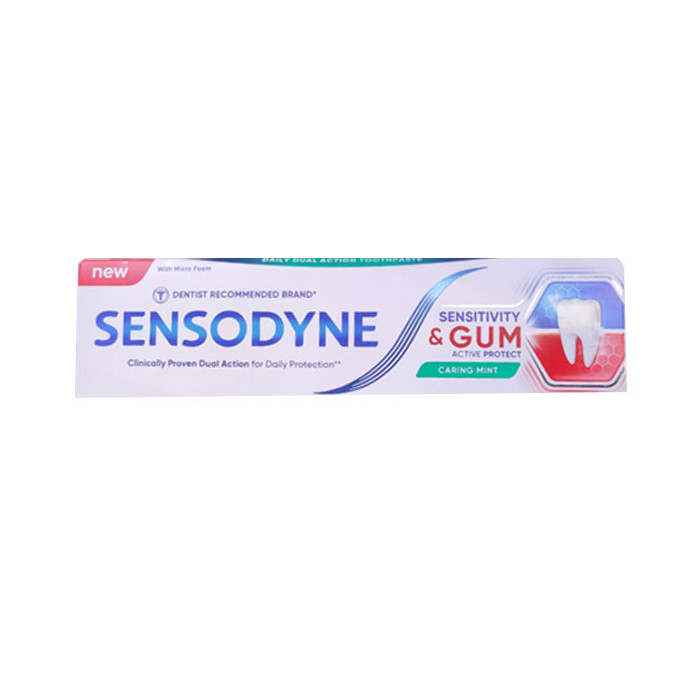 Sensodyne οδοντόκρεμα sensitivity & gum caring mint 75ml