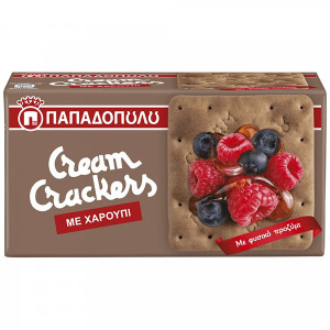 Παπαδοπούλου cream crackers με χαρούπι 195gr