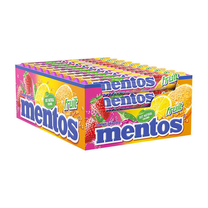 Mentos 40τεμ fruit κουτι  - 1