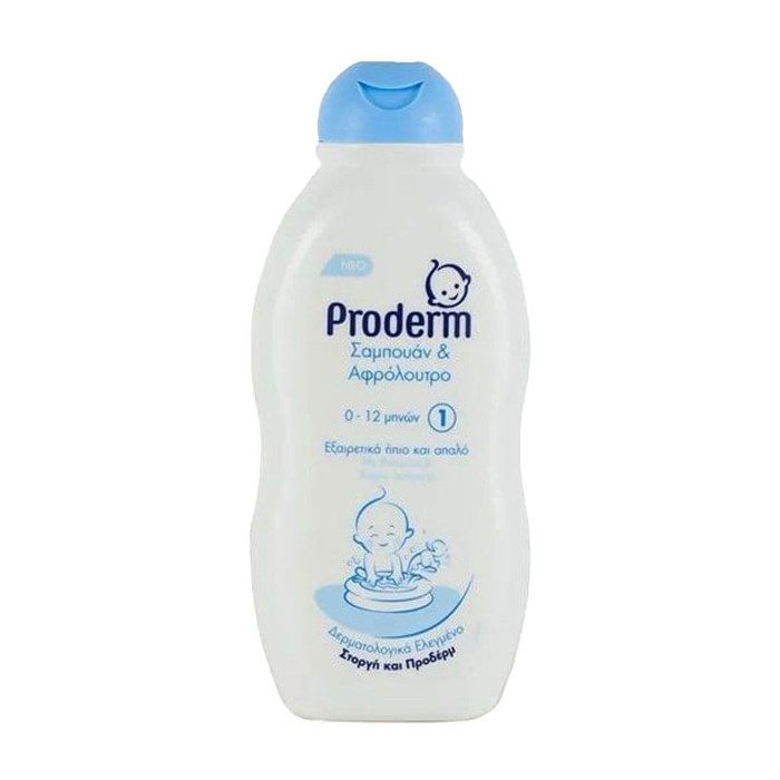 Proderm σαμπουαν & αφρολουτρο 200ml 0-12 μηνων