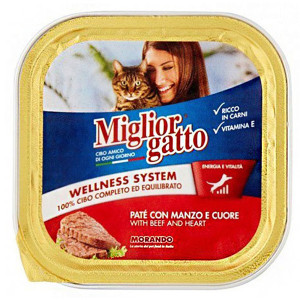 Miglior γατοτροφη pate 100gr βοδινο & καρδια Morando Miglior - 1