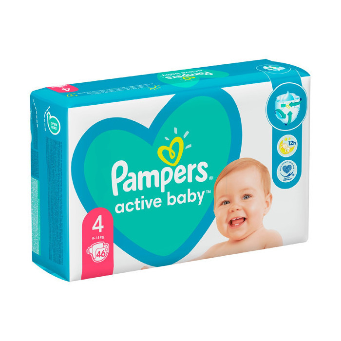 Pampers active baby no 4 46τεμ vp