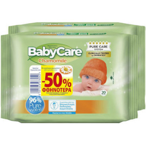 Babycare μωρομάντηλα χαμομήλι 2x20τεμ Babycare - 1