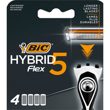 Bic ανταλλακτiκα ξυραφακια hybrid flex 5 4τεμ