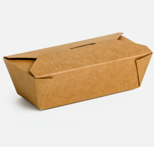 Kraft delivery box no 3  50τεμ 21,5x16x6,3 19,6x13,9x6,3 2000ml 69oz  - 1