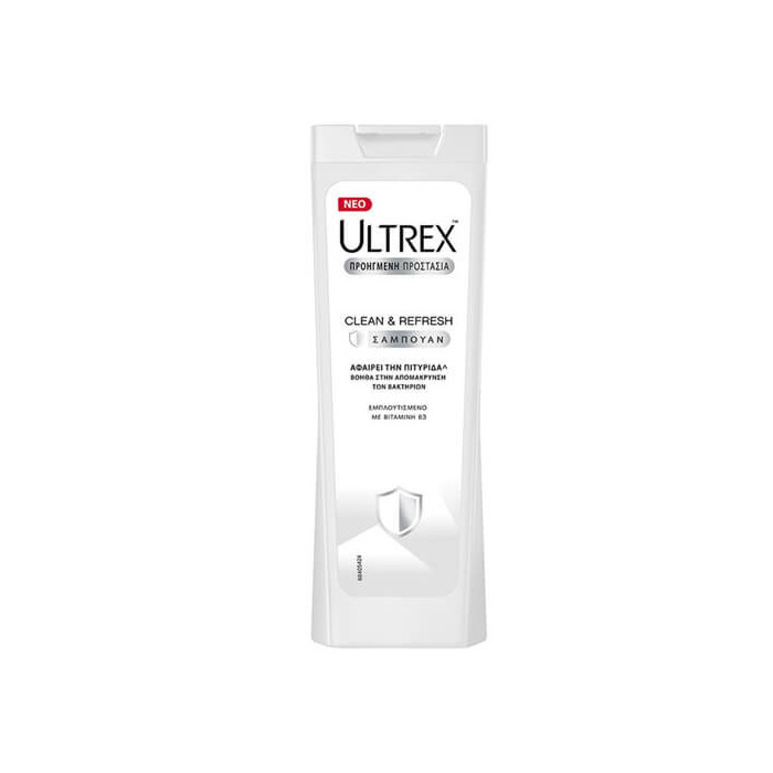 Ultrex σαμπουάν αντιπιτυριδικό clean & refresh 360ml