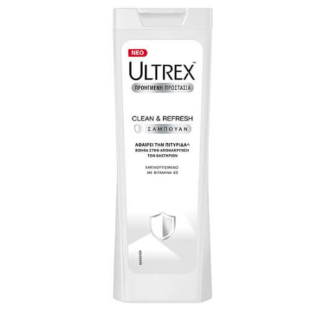 Ultrex σαμπουάν αντιπιτυριδικό clean & refresh 360ml