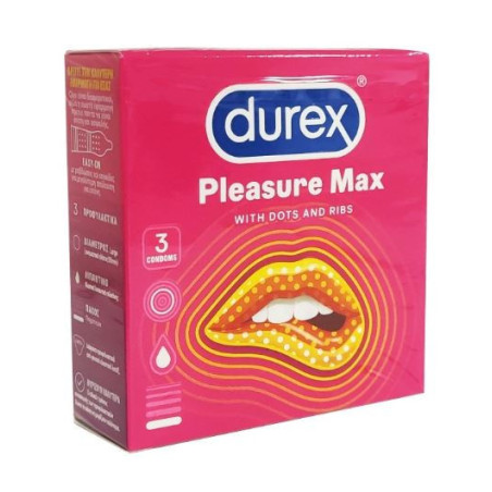 Durex προφυλακτικά pleasure max 3τεμ