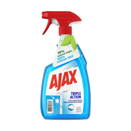 Ajax υγρό καθαριστικό spray τζαμιών triple action 750ml