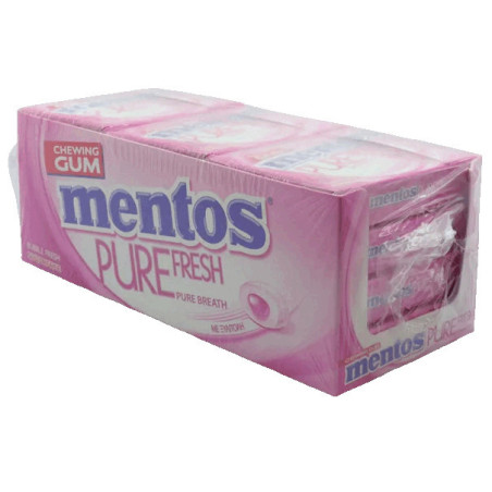 Mentos pure fresh slim box τσίχλες bubble fresh 12x30gr