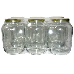 Uniglass cylindrical βάζο με πώμα 22083/c01 1550ml 6τεμ  - 1