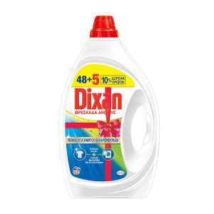 Dixan υγρο gel 2,385lt 53μεζ, φρεσκαδα ανοιξησ 48+5μεζ, δωρο  - 1