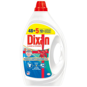 Dixan υγρο gel 2,385lt 53μεζ, φρεσκαδα υγιεινησ 48+5μεζ, δωρο  - 1