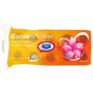 Garden flower χαρτί υγείας πορτοκαλί 3φυλλο 10τεμ