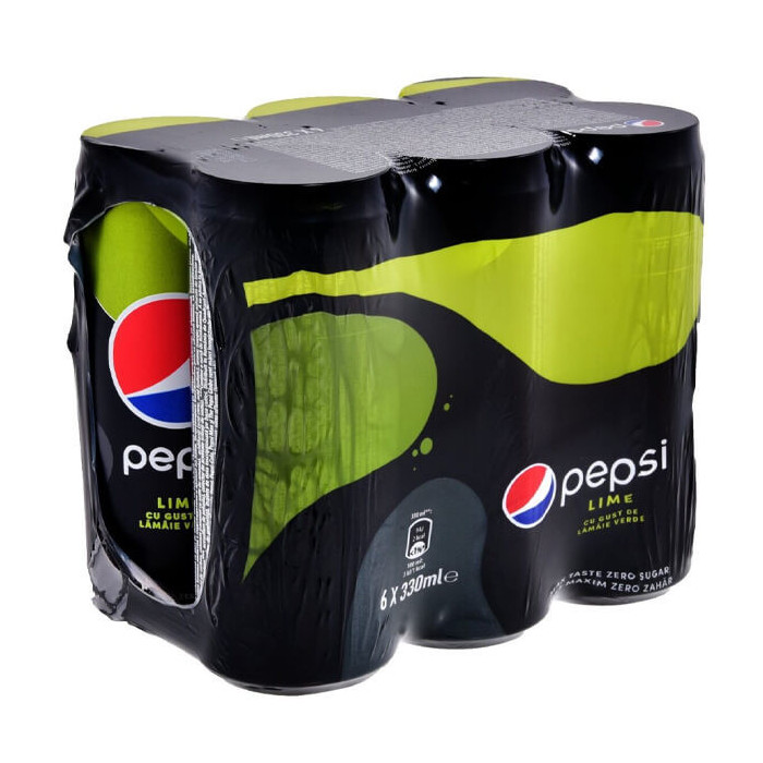 Pepsi max αναψυκτικο 6x330ml lime