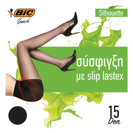 Bic καλσόν silhouette μαύρο 15den medium