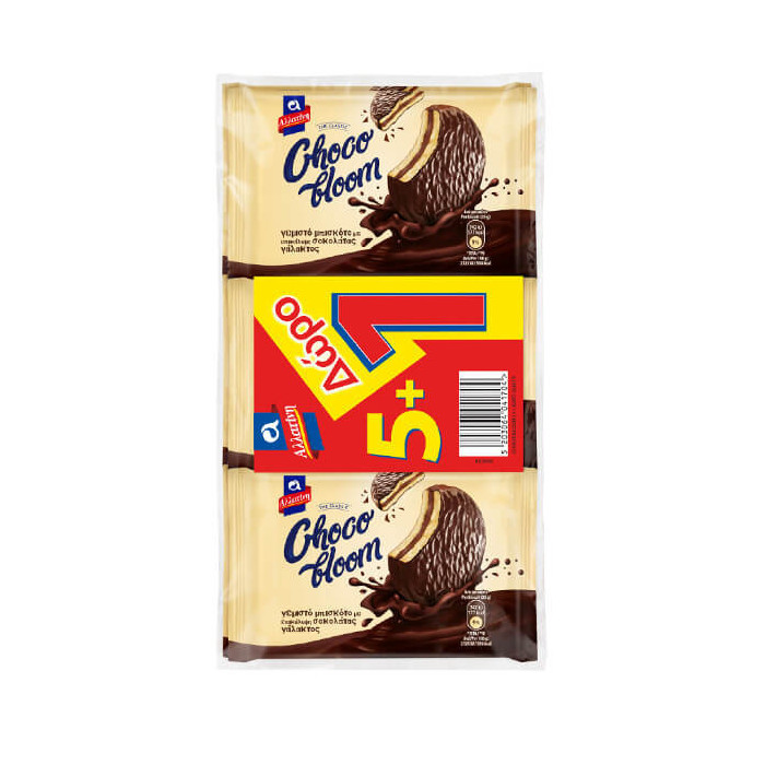 Αλλατινη choco bloom μπισκοτα γεμιστα 6x35gr σοκολατα 5+1 δωρο