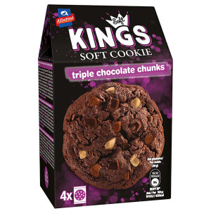 Αλλατινη soft kings cookie 160gr, τρεις σοκολατεσ  - 1