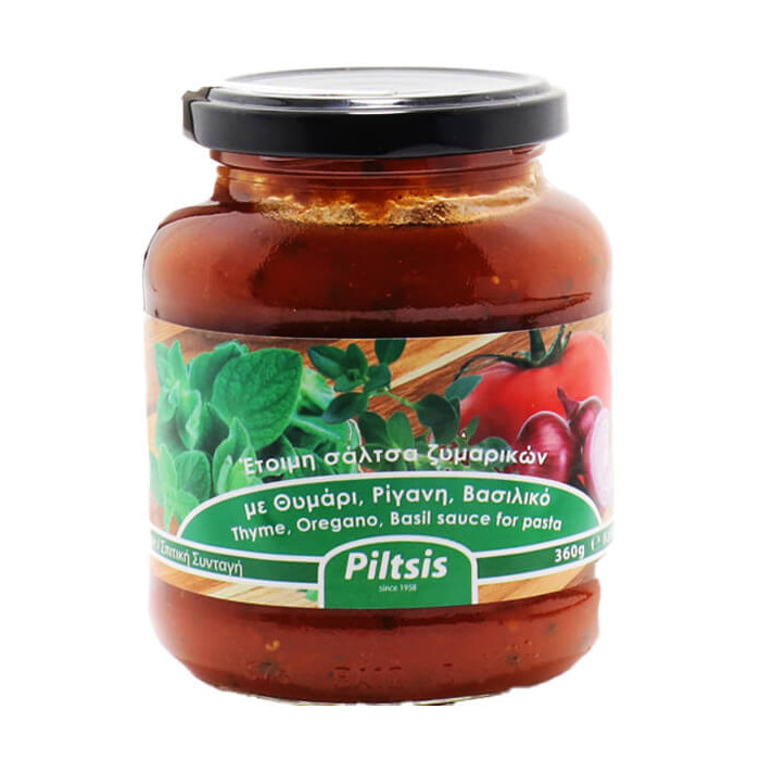 Piltsis σαλτσα ζυμαρικων 360gr θυμαρι & ριγανη & βασιλικο