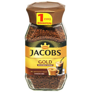 Jacobs στιγμιαίος καφές gold 95gr (-1€)