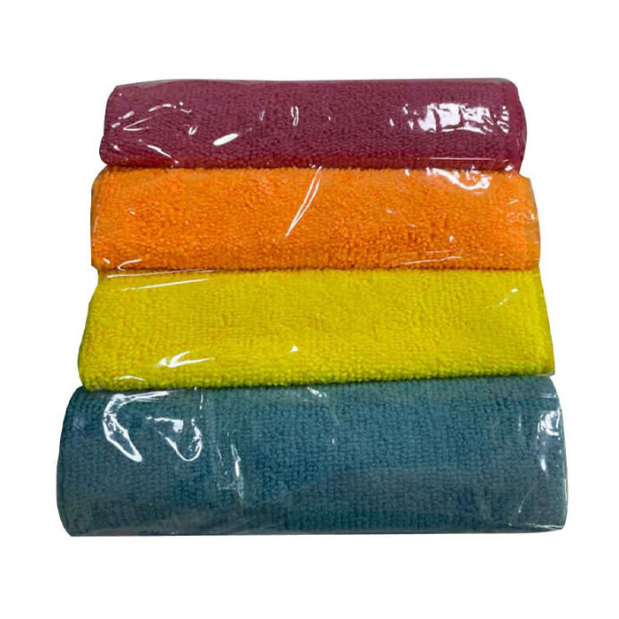 Clean home πετσετες microfibre colors multi pack 4pcs 30x30cm  - 1