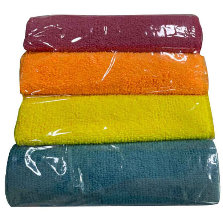 Clean home πετσετες microfibre colors multi pack 4pcs 30x30cm  - 1