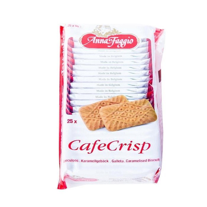 Anna faggio cafe crisp ατομικά μπισκότα για καφέ 25τεμ 150gr  - 1