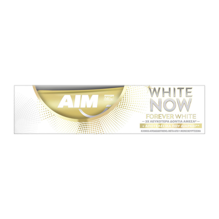 AIM οδοντόκρεμα white now forever gold 75ml