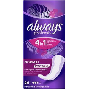 Always profresh 4σε1 σερβιετάκια normal 24τεμ