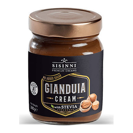 SISINNI ΚΡΕΜΑ ΣΟΚΟΛ.GIANDUIA ΜΕ ΣΤΕΒΙΑ 380GR (ΓΥΑΛΙΝΟ)  - 1