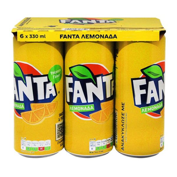 FANTA 330ml - (ΛΕΜΟΝΑΔΑ) (6 PACK)