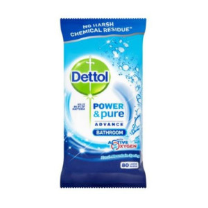 DETTOL ΥΓΡΑ ΜΑΝΤΗΛΑΚΙΑ 72wipes POWER & PURE BATHROOM  - 1