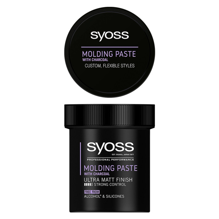 Syoss πυλός μαλλιών molding paste with charcoal 130ml