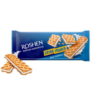 ROSHEN WAFERS SANDWICH ΤΡΑΓΑΝΗ ΓΚΟΦΡΕΤΑ 142gr. - (ΒΑΝΙΛΙΑ)  - 1