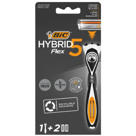 BIC ΞΥΡΑΦΑΚΙΑ HYBRID FLEX 5 - (2 ΑΝΤΑΛΛΑΚΤIΚΑ)  - 1