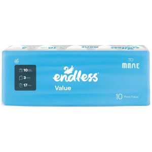 Endless χαρτί υγείας value 3φυλλο 10x85gr