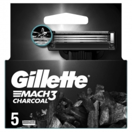 Gillette mach3 charcoal ξυραφάκια ανταλλακτικά 5τεμ Gillette - 1