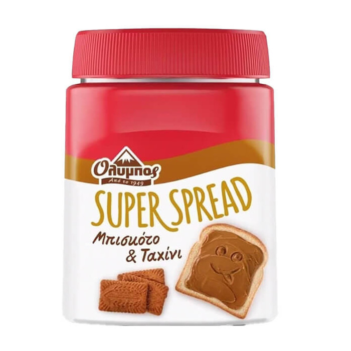 Όλυμπος super spread πραλίνα με μπισκότο & ταχίνι 350gr Όλυμπος - 1