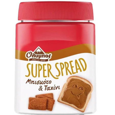 Όλυμπος super spread πραλίνα με μπισκότο & ταχίνι 350gr Όλυμπος - 1